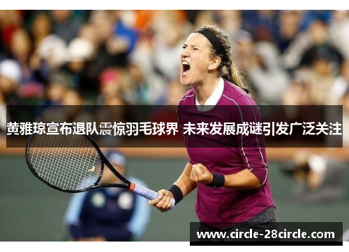 黄雅琼宣布退队震惊羽毛球界 未来发展成谜引发广泛关注 黄雅琼宣布退队震惊羽毛球界 未来发展成谜引发广泛关注